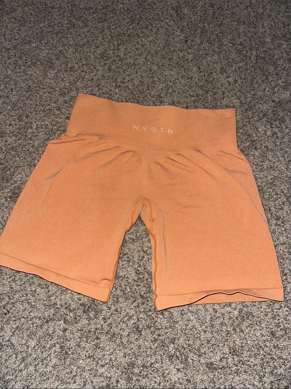 NVGTN Women's High-Rise Orange Bike Shorts